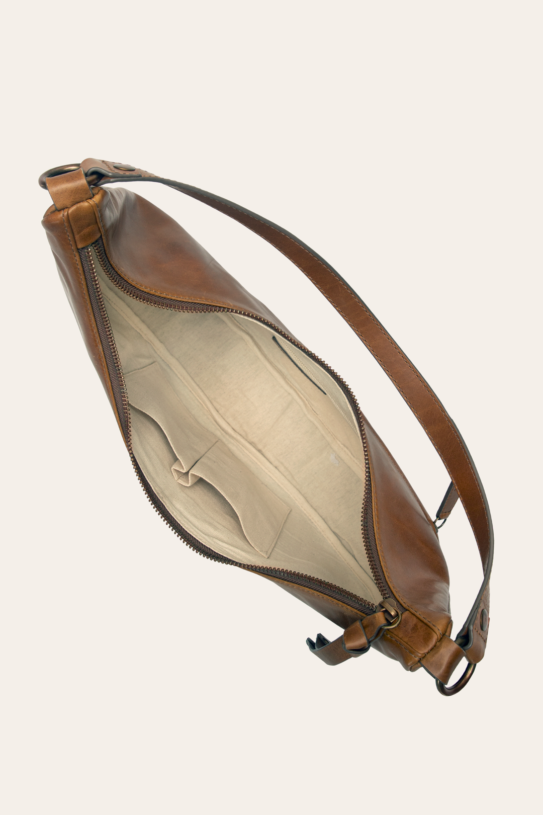 Melissa Cognac Crescent Hobo