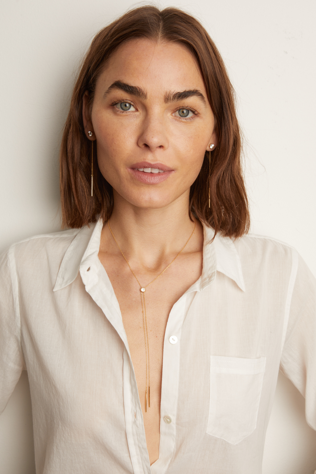 Women’s Lab Grown White Sapphire Bolo Necklace | Aurate x The Frye Company