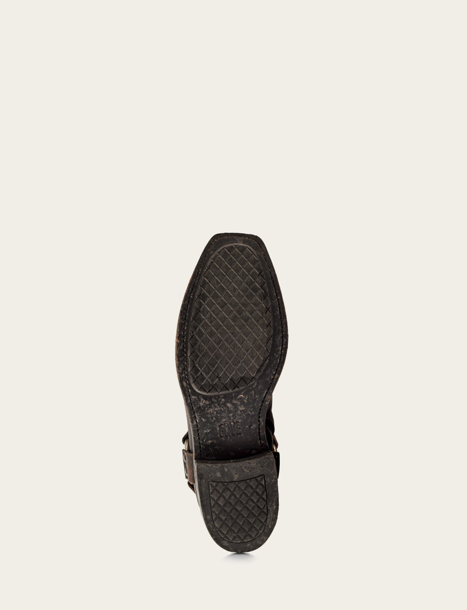Men's Antiqued Black Conway Harness Moto Boots
