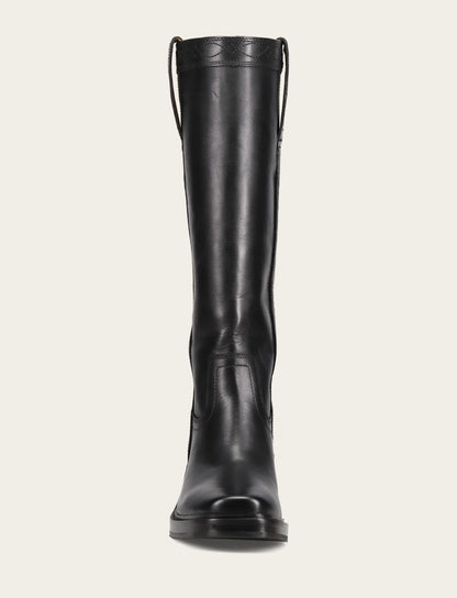 Women's Black Kate Pull On Wide Calf Tall Boots
