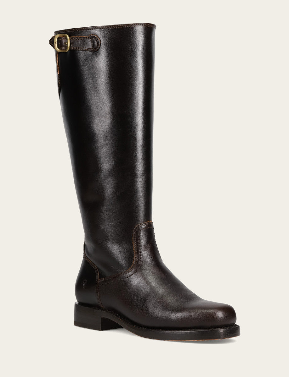 Women's Bourbon Campus Low Heel Tall Riding Wide Calf Boot