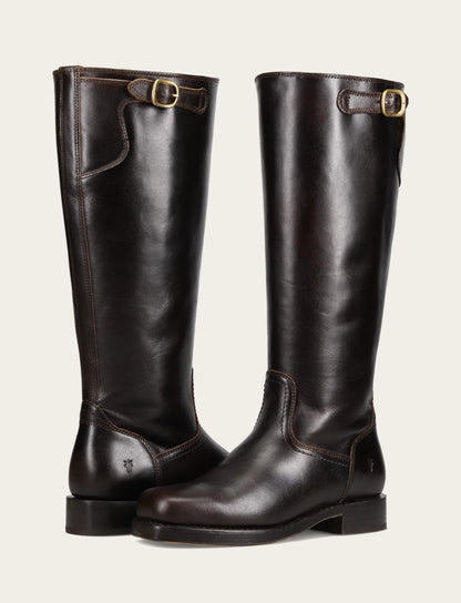 Women's Bourbon Campus Low Heel Tall Riding Wide Calf Boot
