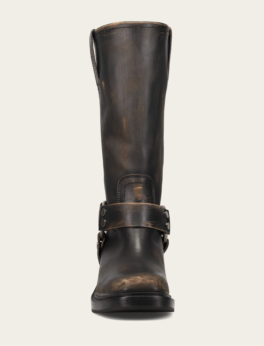 Women's Distressed Black Kate Harness Boot