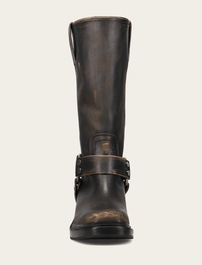 Women's Distressed Black Kate Harness Boot