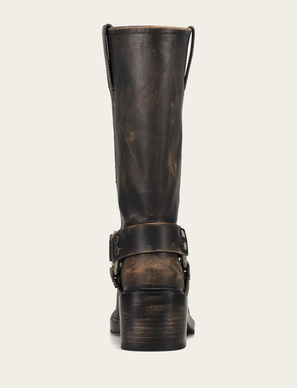 Women's Distressed Black Kate Harness Boot