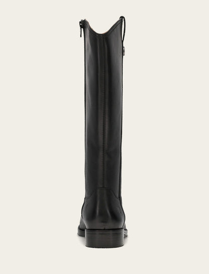 Women's Black Melissa Button Tall Inside Zip Wide Calf Boot