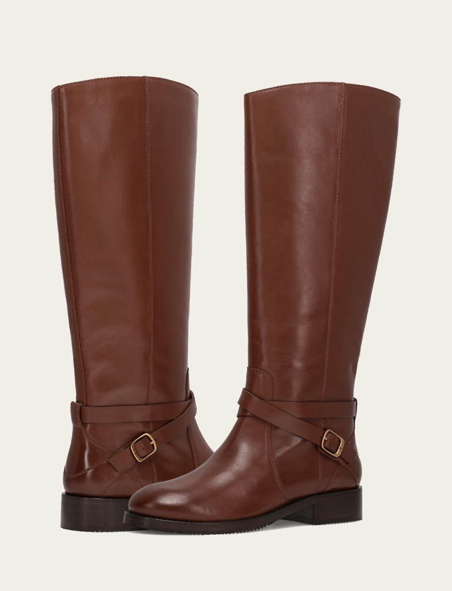 Women's Walnut Melissa Belted Riding Boot