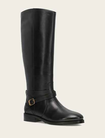 Women's Black Melissa Belted Riding Boot