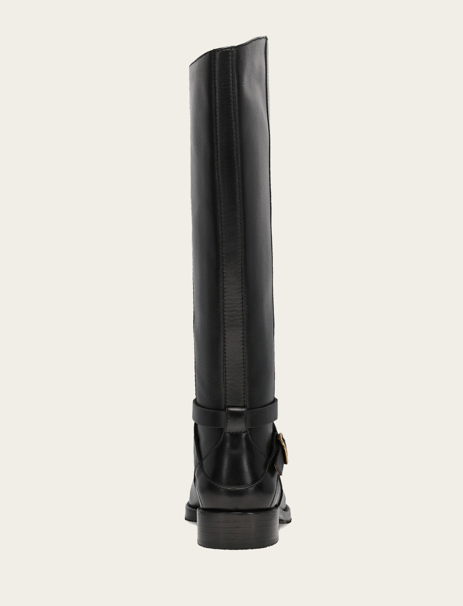 Women's Black Melissa Belted Riding Boot