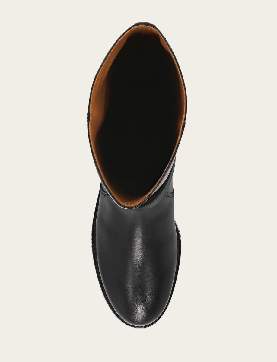 Women's Black Melissa Belted Riding Boot