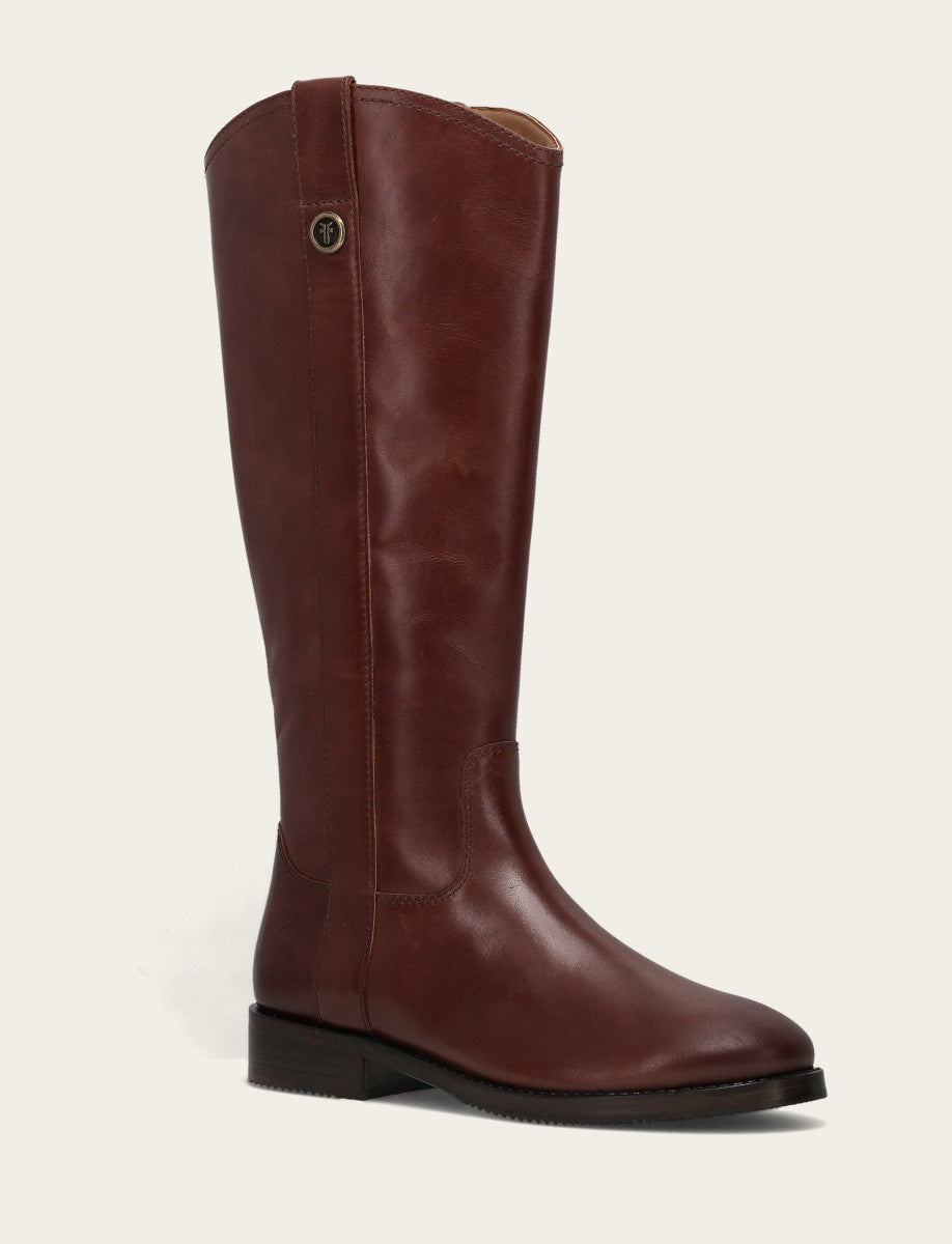 Women's Saddle Melissa Button Tall Inside Zip Wide Calf Boot