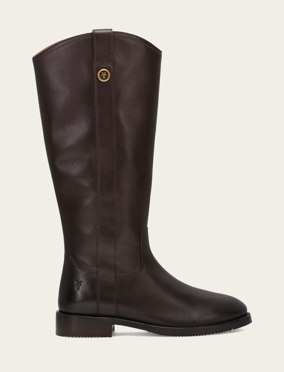 Women's Dark Brown Melissa Button Tall Inside Zip Boot