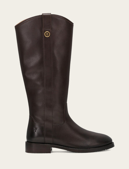 Women's Dark Brown Melissa Button Tall Inside Zip Boot