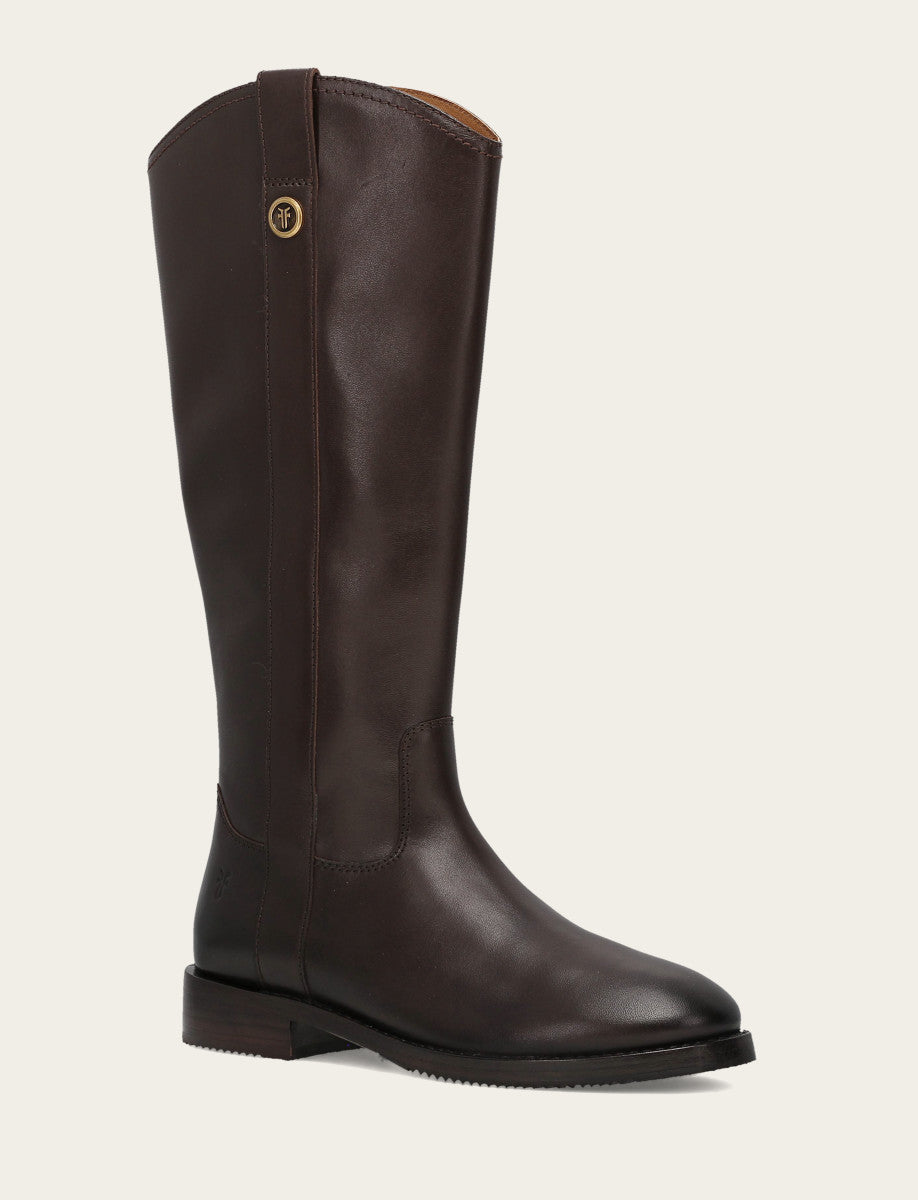 Women's Dark Brown Melissa Button Tall Inside Zip Boot