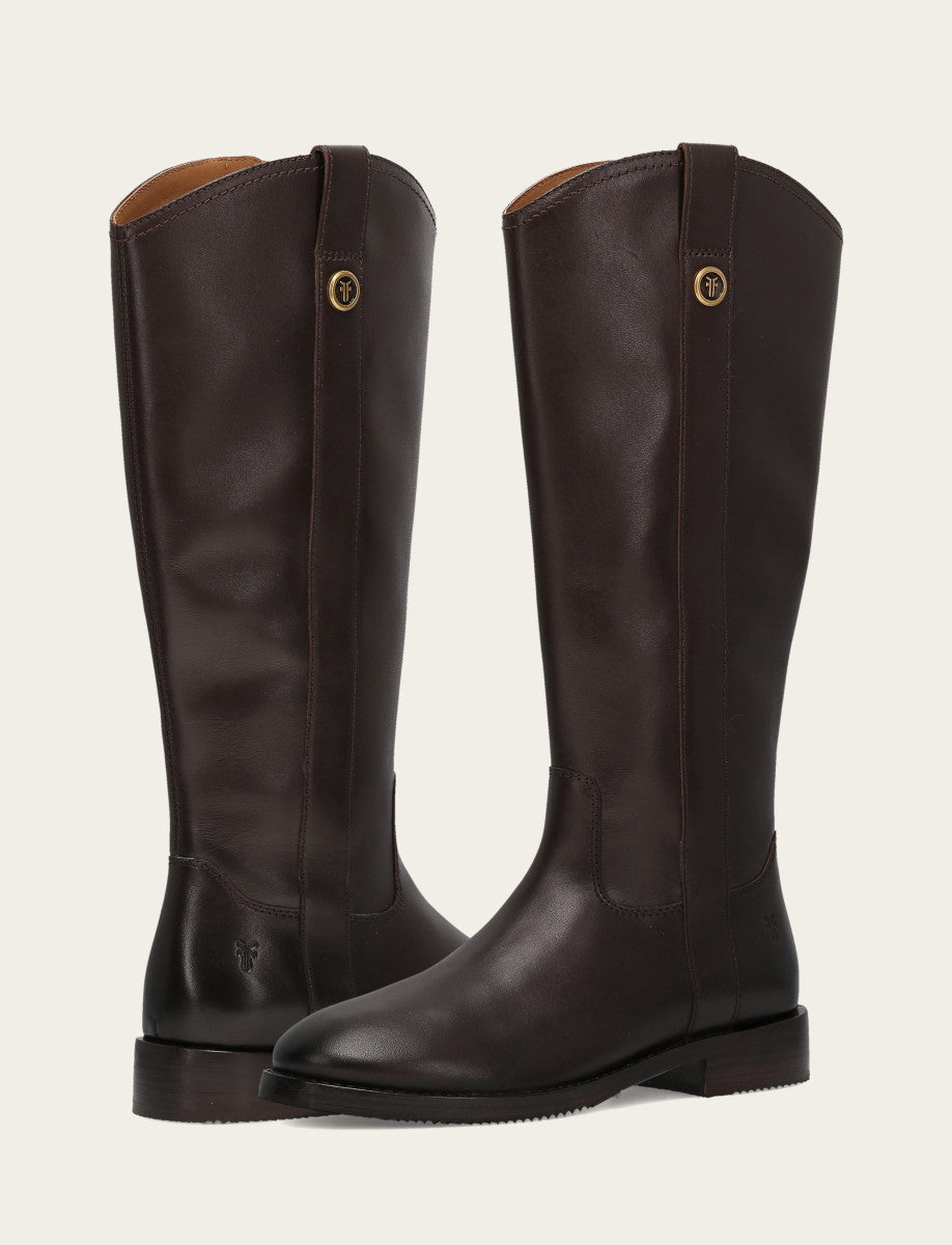 Women's Dark Brown Melissa Button Tall Inside Zip Boot