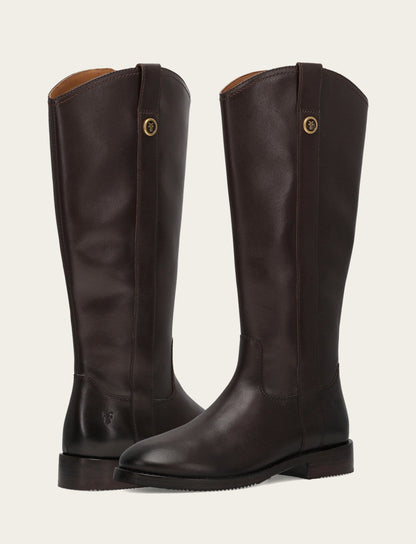 Women's Dark Brown Melissa Button Tall Inside Zip Boot