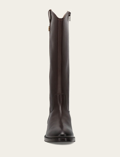 Women's Dark Brown Melissa Button Tall Inside Zip Boot