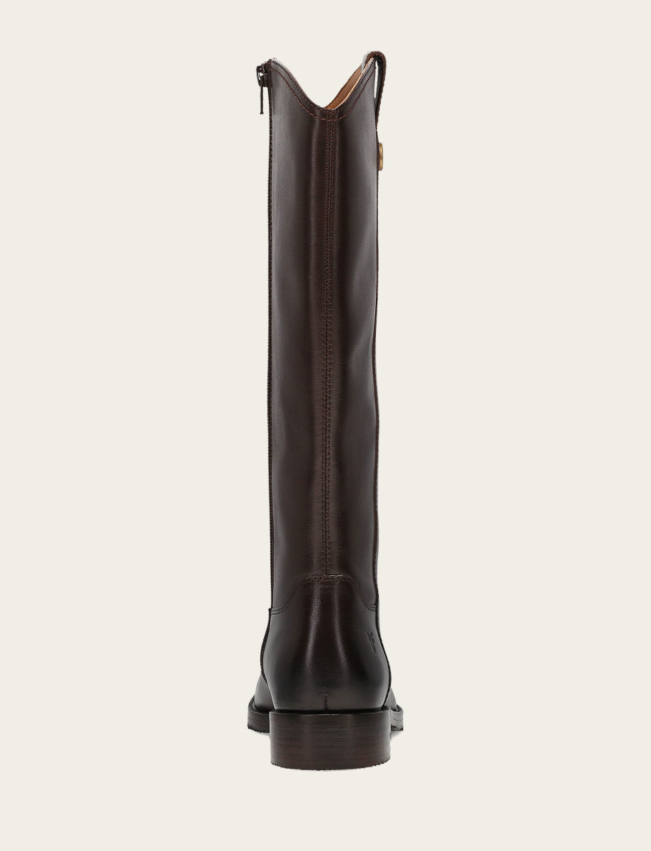 Women's Dark Brown Melissa Button Tall Inside Zip Boot
