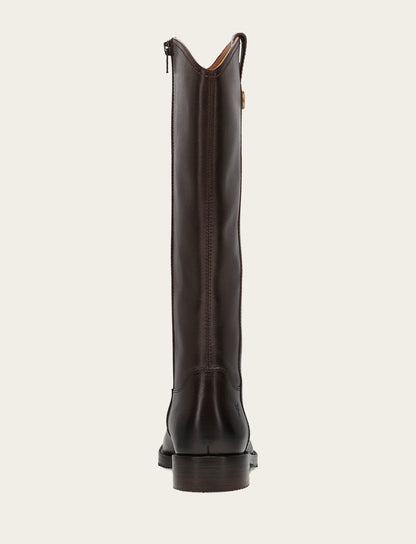 Women's Dark Brown Melissa Button Tall Inside Zip Boot