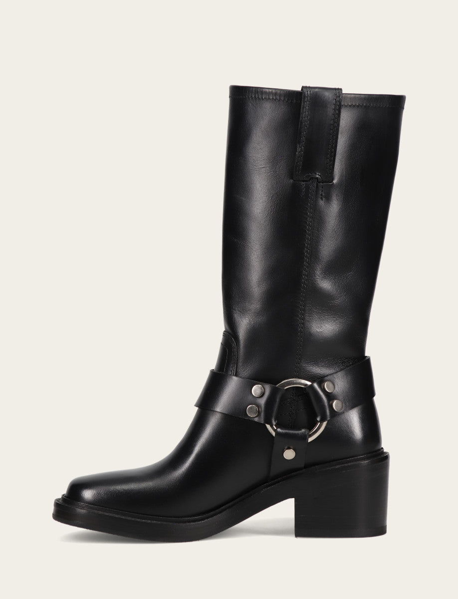 Women's Black Kate Harness Boots