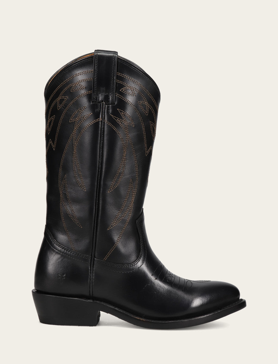 Women's Black Billy Pull On Deco Stitch Boots