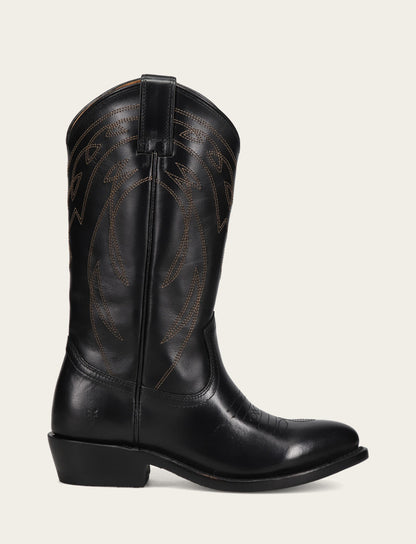 Women's Black Billy Pull On Deco Stitch Boots