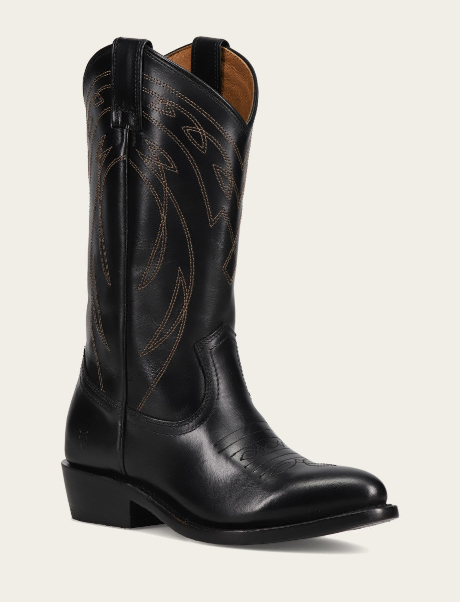 Women's Black Billy Pull On Deco Stitch Boots