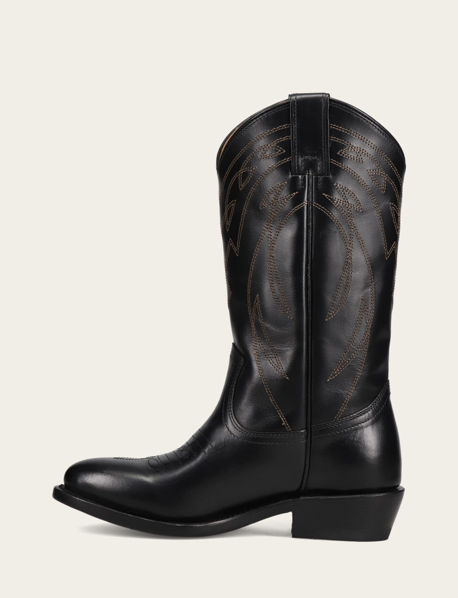 Women's Black Billy Pull On Deco Stitch Boots