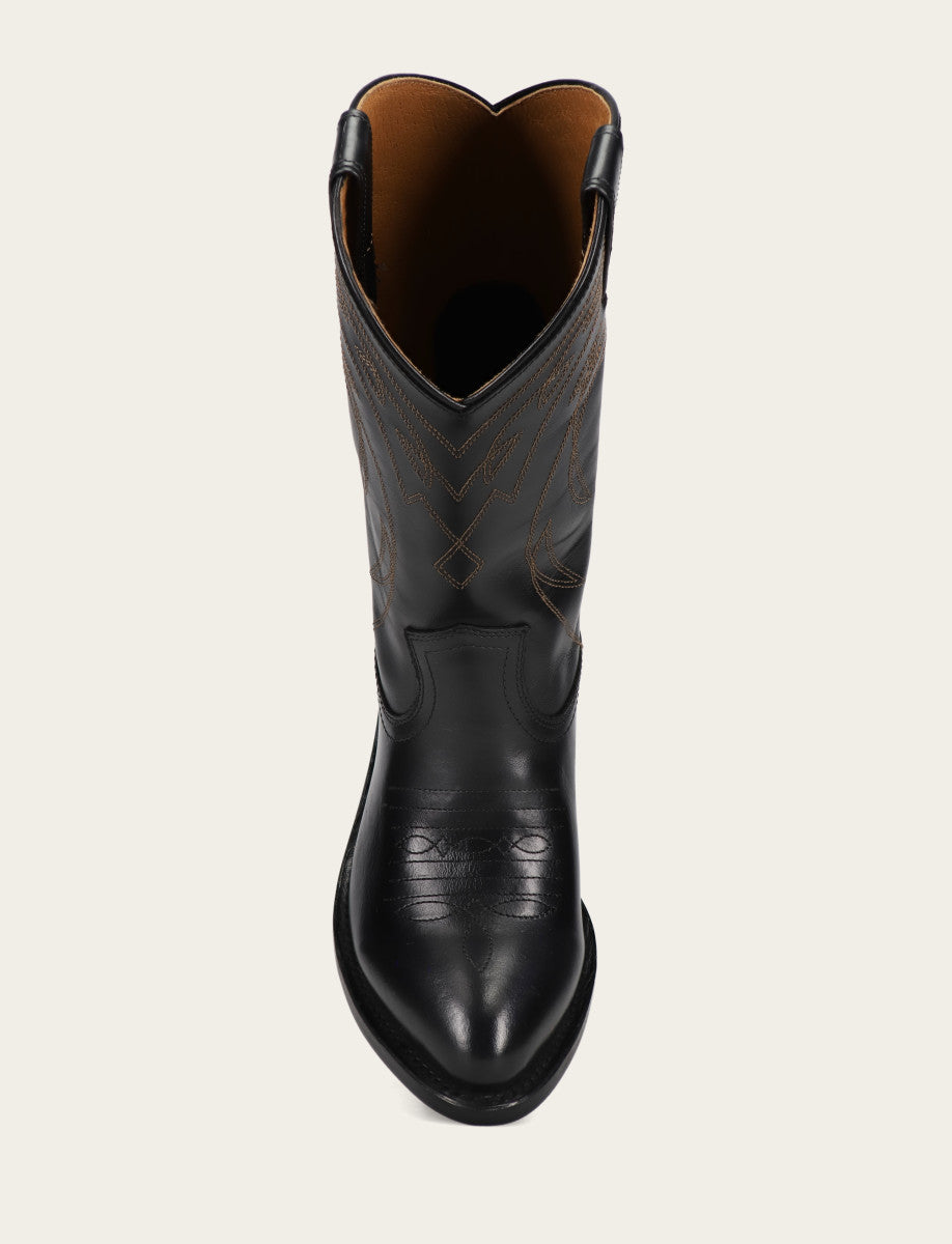 Women's Black Billy Pull On Deco Stitch Boots