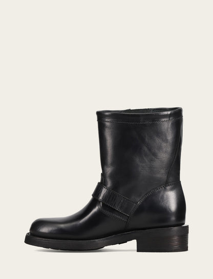 Women's Black Viv Short Engineer Boot