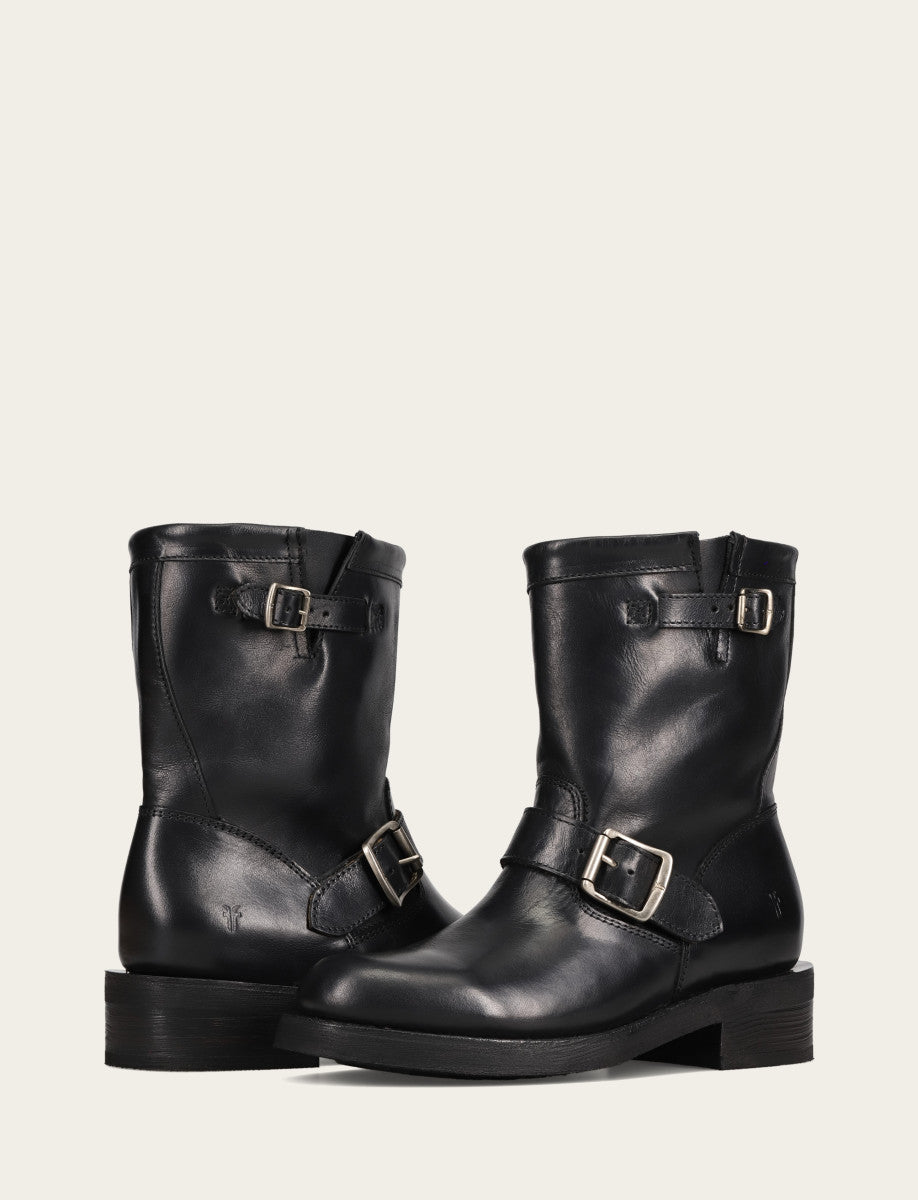 Women's Black Viv Short Engineer Boot
