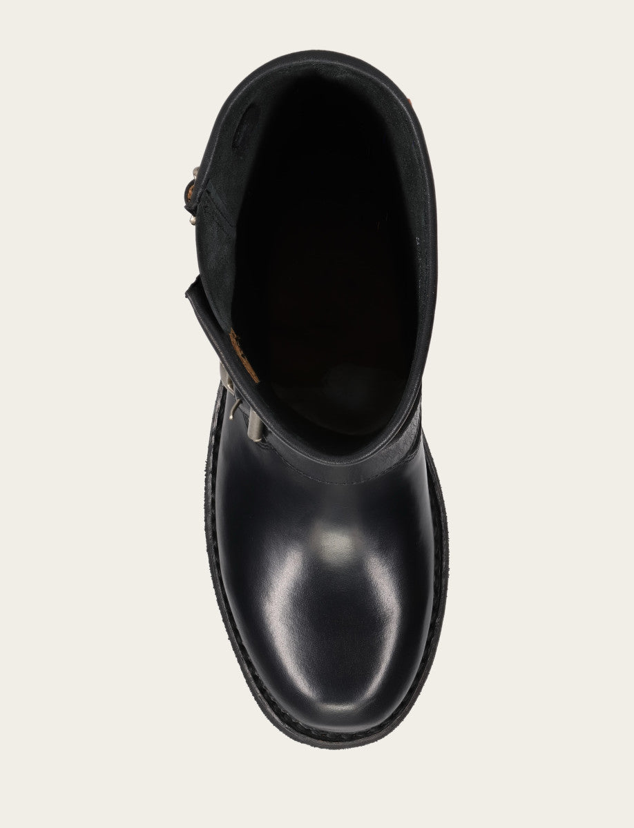 Women's Black Viv Short Engineer Boot