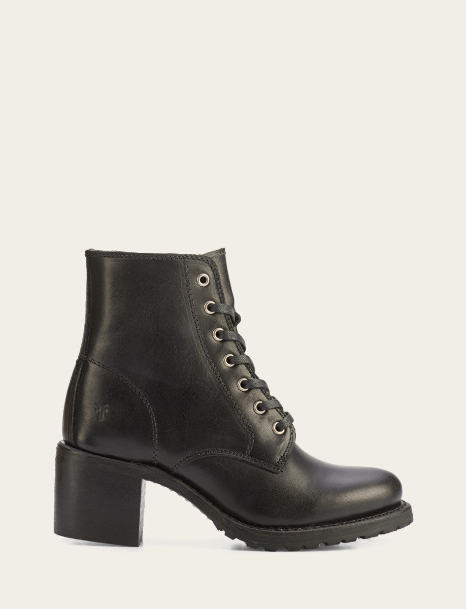 Women's Black Sabrina 6G Lace Up Boots