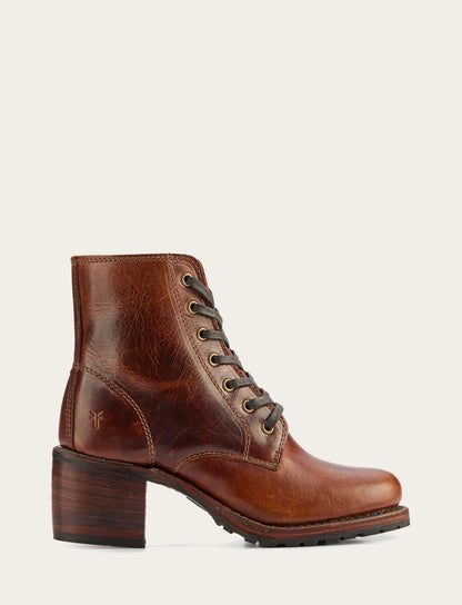 Women's Cognac Sabrina 6G Lace Up Boots
