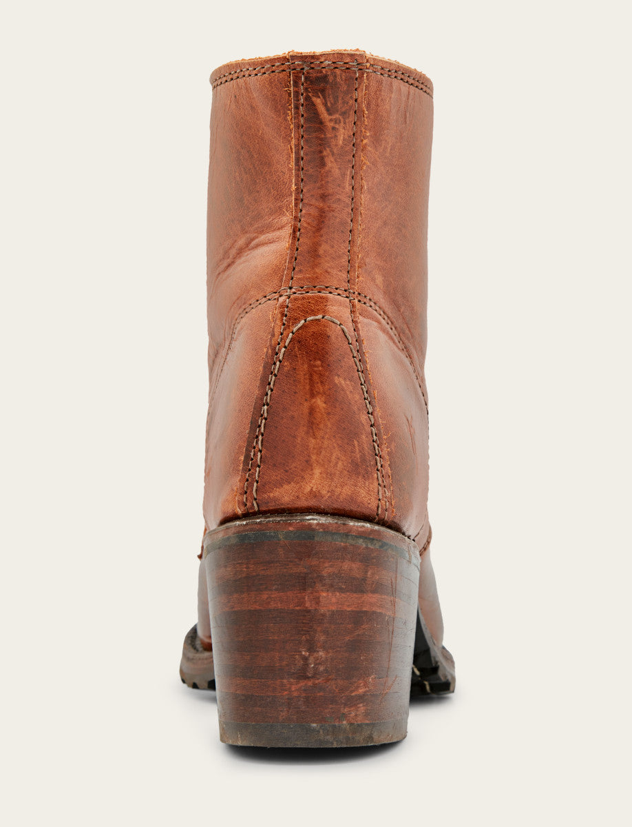 Women's Cognac Sabrina 6G Lace Up Boots