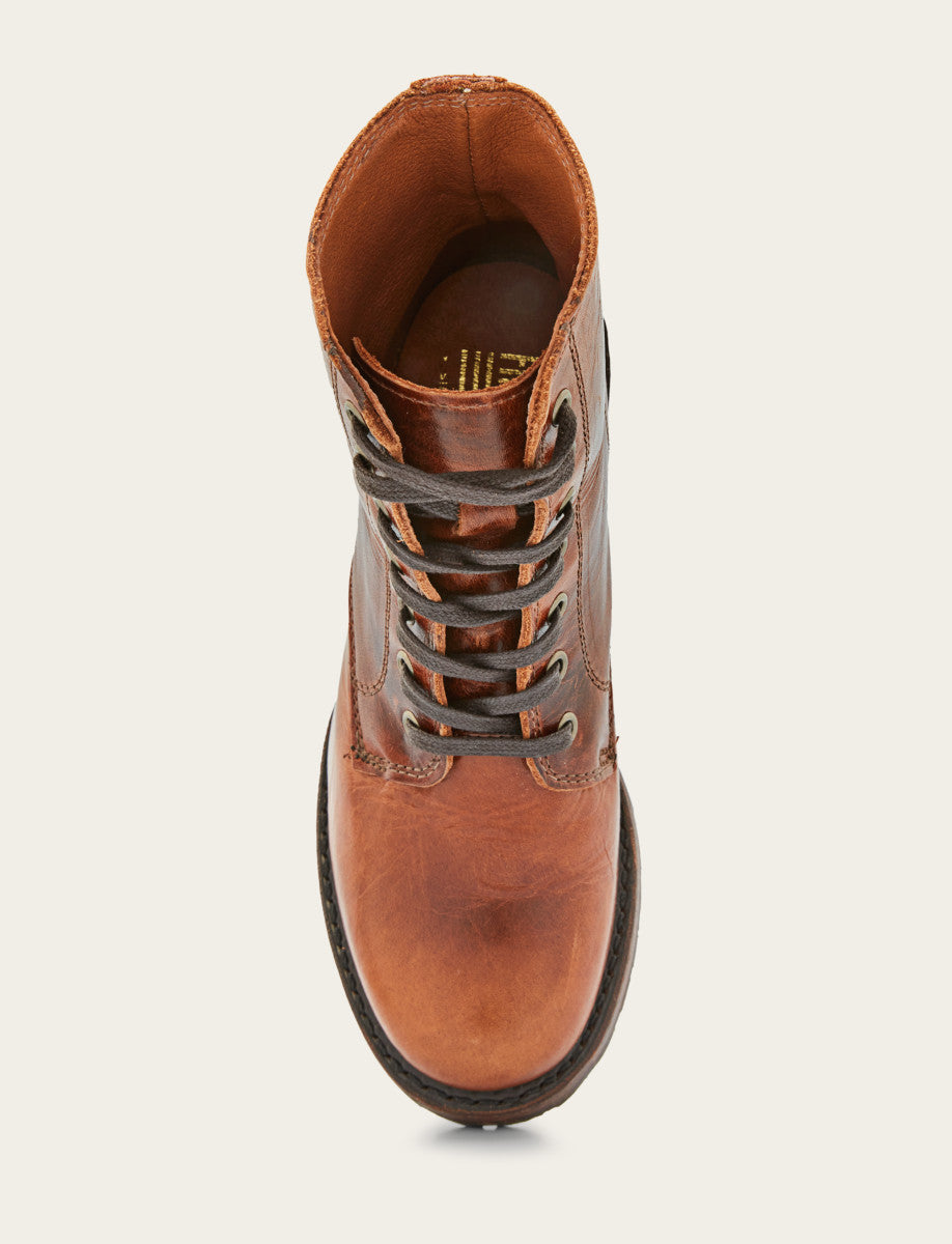 Women's Cognac Sabrina 6G Lace Up Boots