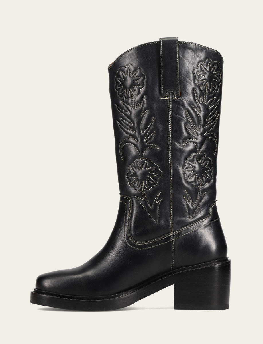 Women's Black Kate Deco Stitch Boot