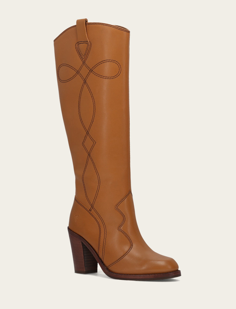 Women’s Caramel Corinne Deco Stitch Tall Boots