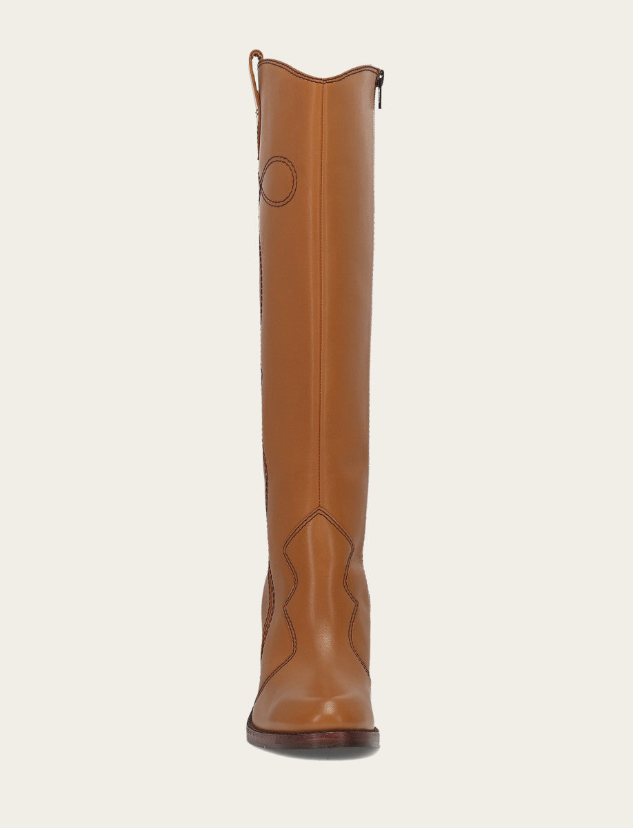 Women’s Caramel Corinne Deco Stitch Tall Boots