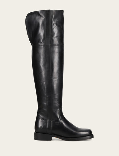 Women's Black Campus Low Heel Over The Knee Boot