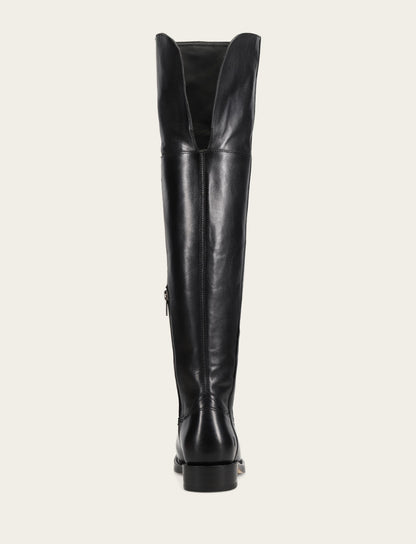 Women's Black Campus Low Heel Over The Knee Boot