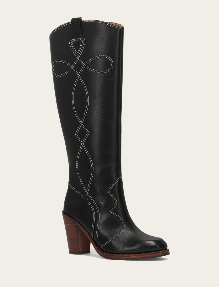 Women's Black Corinne Tall Deco Stitch Boot