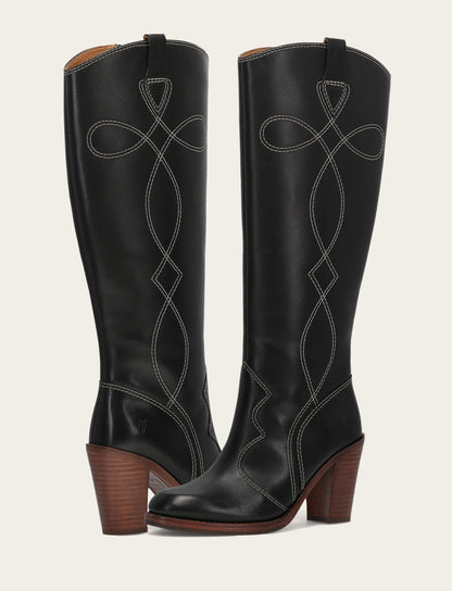 Women's Black Corinne Tall Deco Stitch Boot