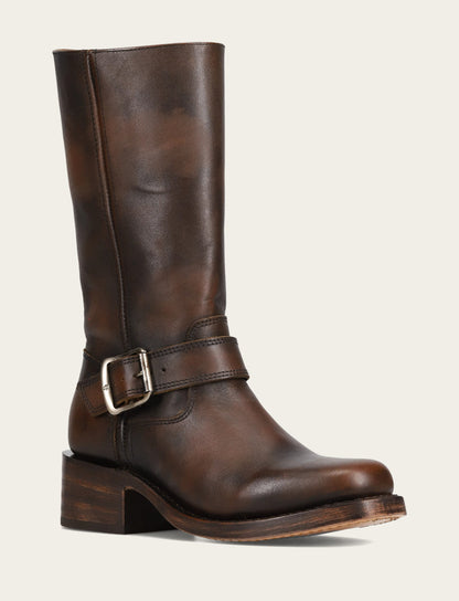 Women's Dark Brown Campus Buckle Boot