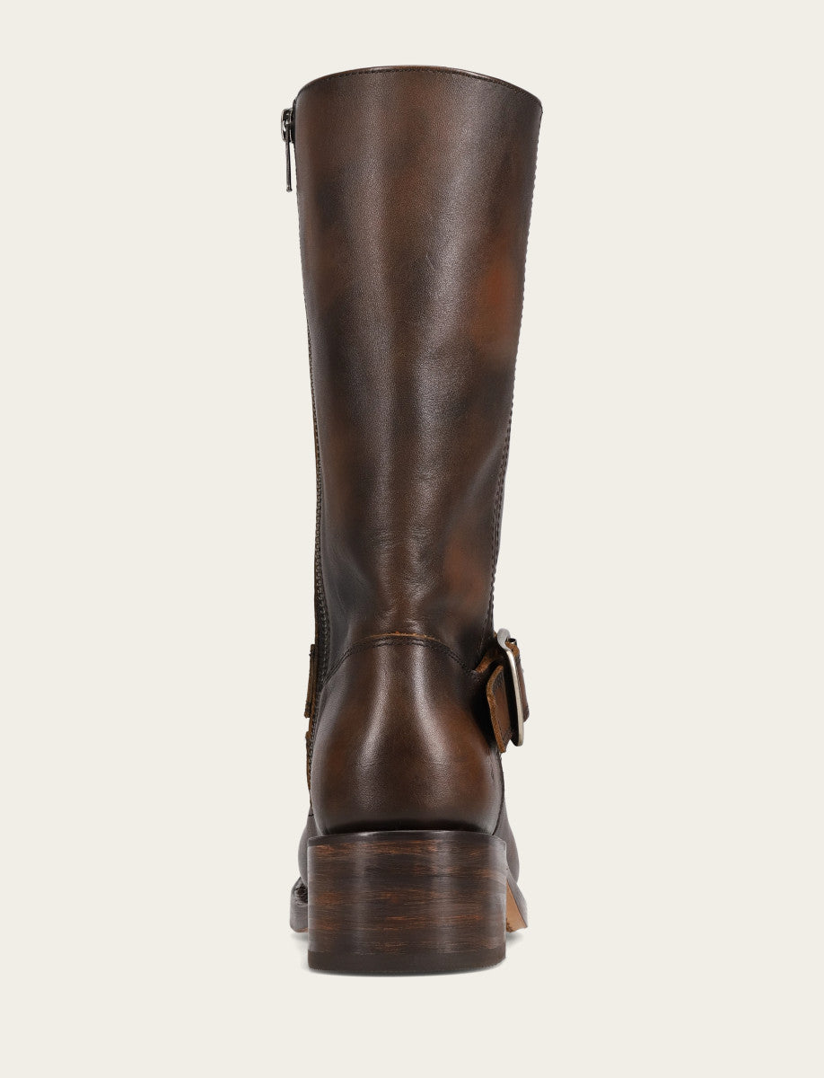 Women's Dark Brown Campus Buckle Boot