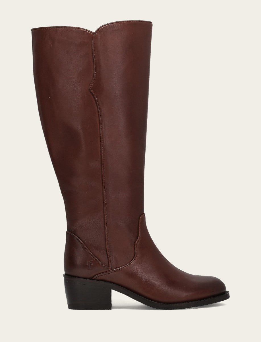 Women's Saddle Carson 2 Piping Tall Wide Calf Boot