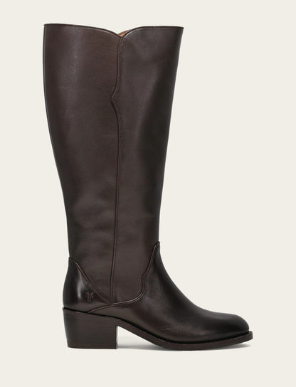 Women's Dark Brown Carson 2 Piping Tall Wide Calf Boot