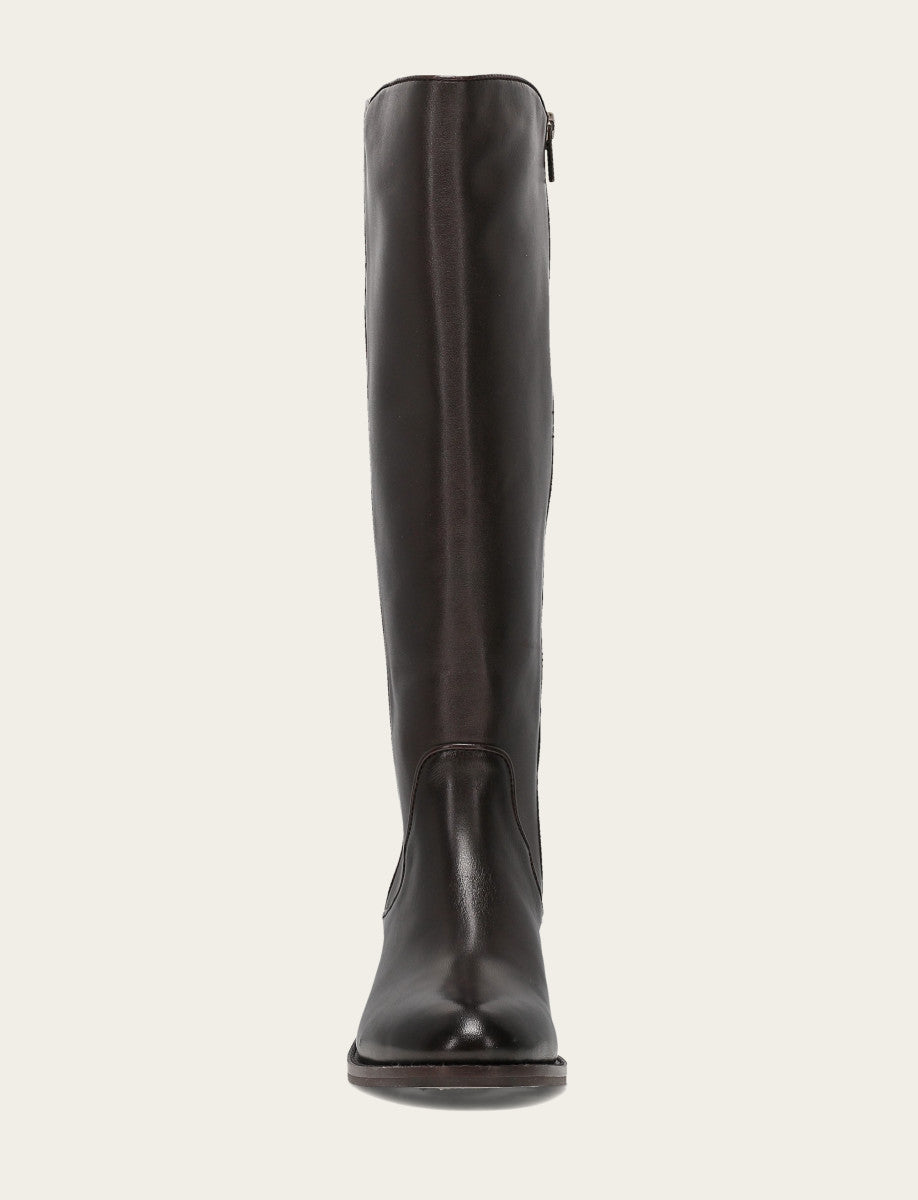 Women's Dark Brown Carson 2 Piping Tall Wide Calf Boot