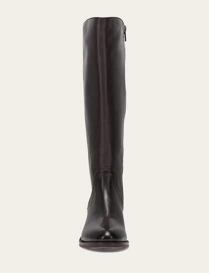 Women's Dark Brown Carson 2 Piping Tall Wide Calf Boot