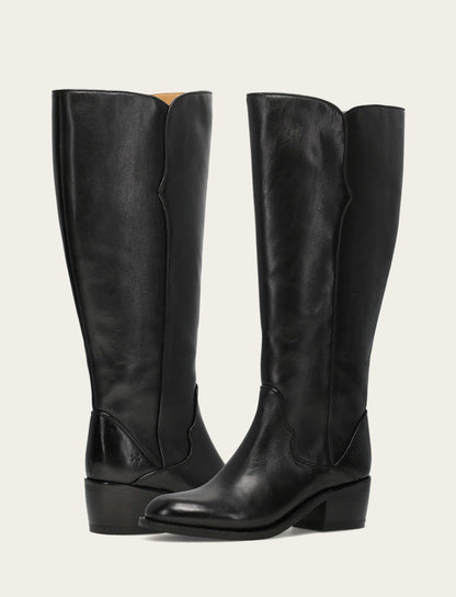 Women's Black Carson 2 Piping Tall Wide Calf Boot